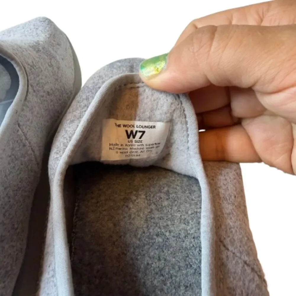 Allbirds Wool Lounger Gray Slip-On Women’s Merino Wool Comfort Shoes Size 7